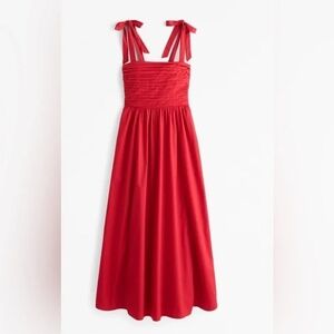 Poplin Tie-Strap Emerson Maxi Dress